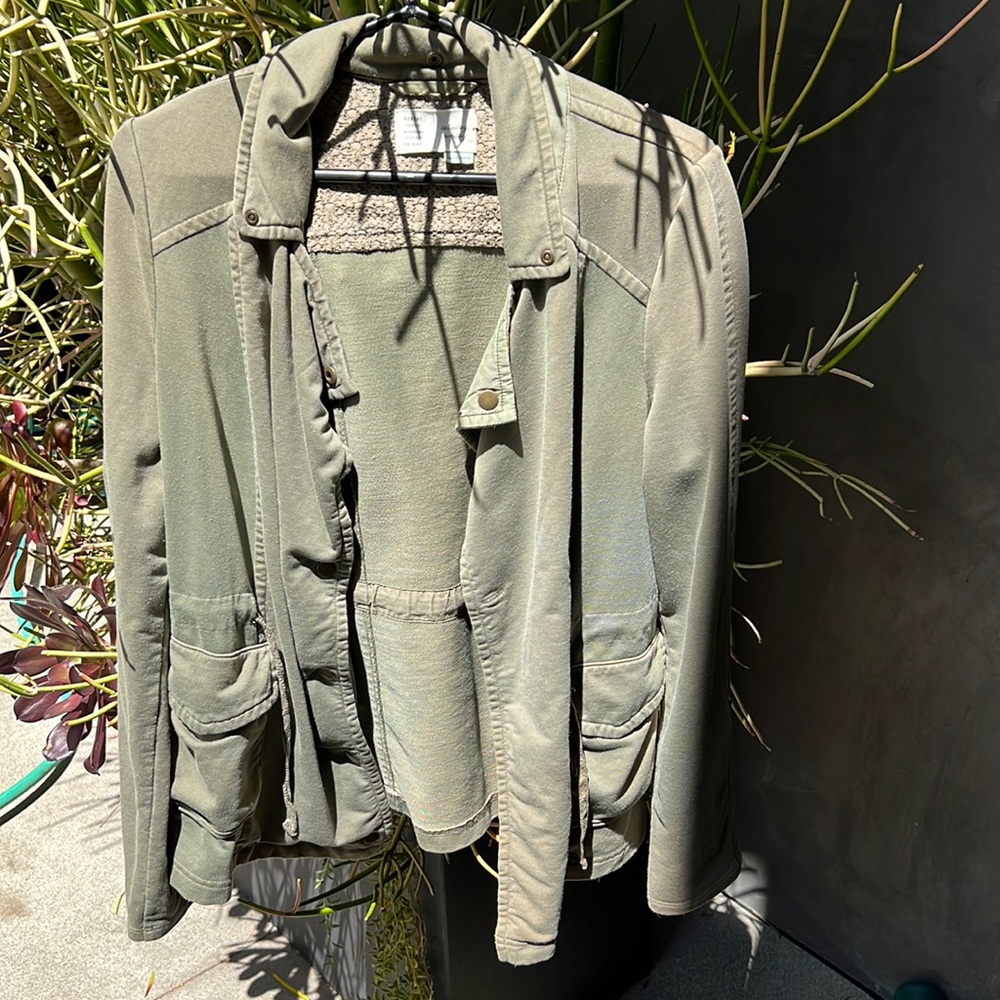 Anthropology olive green jacket/cardigan.